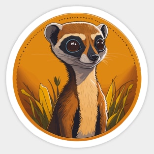 Meerkat Portrait Sticker